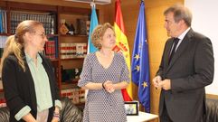 Teresa Garca, Araceli Fernndez y Manuel Pardo, en Ourense.