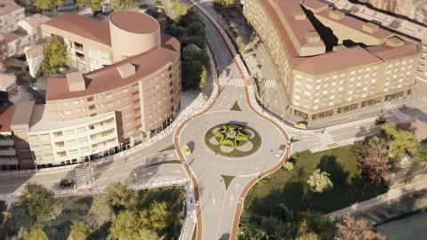 Infograf�a del proyecto de renovaci�n de la entrada a Pola de Siero