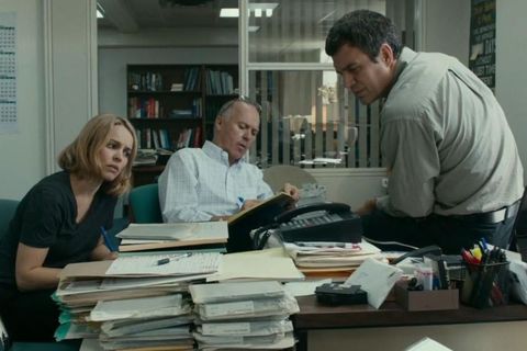 Los periodistas del Boston Globe investigando el caso.