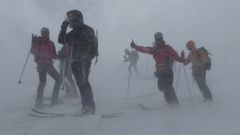 Un grupo de asturianos en la monta�a suiza, en el cant�n de Valais