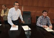 Manuel V�zquez ocup� ayer por �ltima vez la silla que cede a su sucesor, Carlos Iglesias. 