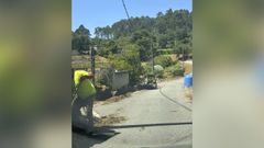 Desbroce de caminos en el rural del municipio de Caldas de Reis