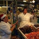 Placeras del mercado de Lugo celebran un 2� premio en el 2004. 