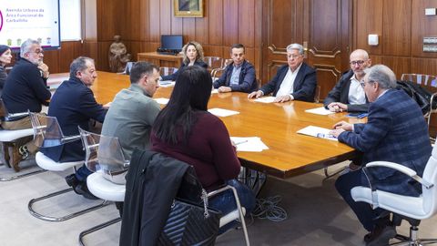 Reuni�n en la Diputaci�n de Ourense para la elaboraci�n de la Agenda Urbana de cinco municipios del �rea de O Carballi�o.