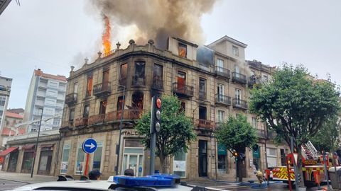 Incendio en un edificio de As Caldas