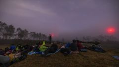 La observación astronómica en Zas tuvo el premio de la aurora boreal