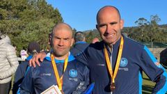 El cari��s David Senra, a la izquierda, junto a su compa�ero Iv�n Somoza. 