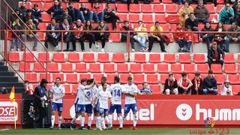 Los jugadores del Tenerife celebran un gol al N�stic