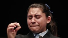 Nerea Pareja, una de las ni�as que cant� un quinto premio en el 2019