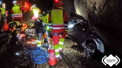 Trabajos de rescate en el accidente