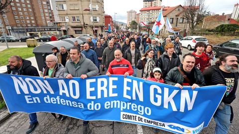 El comit� de GKN organiz� una movilizaci�n el pasado domingo en Vigo.