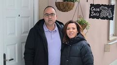 Vicente Bernal y Mar�a del Carmen Caama�o, ayer en Casa In�s.