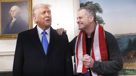 Donald Trump con Mark Fogel, en la Casa Blanca.