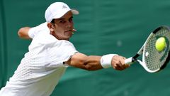 Rafa J�dar, durante su partido de Wimbledon ante Felix Gill.