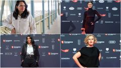 De izquierda a derecha, Jaione Camborda y Elena Mart�n Gimeno, en la parte superior, y Ainhoa Rodr�guez y Carlota Pereda, en la inferior
