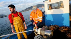 Embarcaci�n de Jaime Gabarri en una campa�a de vieira