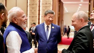 Modi, Xi y Putin en Nueva Delhi.