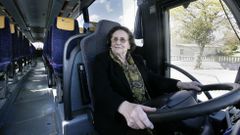 Mar�a Luisa Hermida Fern�ndez conductora de la empresa de autobuses de Darriba