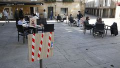 Terrazas clausuradas al 50 % en el centro hist�rico de Pontevedra