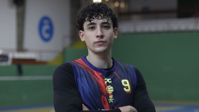 Caio Pacheco, base del Leyma B�squet Coru�a, en la Polideportiva 2 de Riazor.