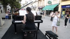 Actuaci�n en la calle de los alumnos del conservatorio, en una imagen de archivo