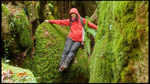 Exokarst. Val das Mouras es uno de los pocos lugares de la sierra de O Courel donde puede verse esta clase de relieve, modelado por la acci�n erosiva del agua en la roca caliza
