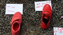 Barbanza contra la violencia de g�nero 2025.Ni�os de Barbanza participaron en una actividad contra la violencia de g�nero