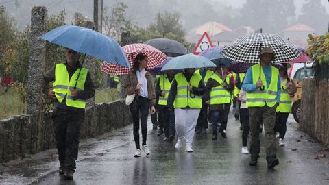Marcha vecinal contra el trazado la variante oeste de Caldas