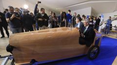 Alfonso Rueda, junto al conselleiro de Educaci�n, Rom�n Rodr�guez, en la inauguraci�n ayer del congreso de FP en Santiago.