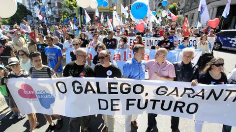 Manifestacin de Queremos Galego en Vigo.