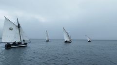 Embarcaciones tradicionales de Os Patexeiros, en Sada