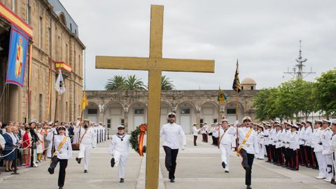 Actos de la Armada en Ferrol, en honor a la Virgen del Carmen, en foto de archivo. 