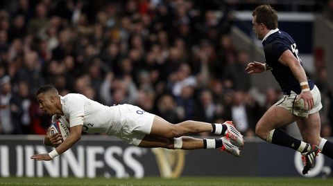 Partido del Seis Naciones entre Inglaterra y Escocia.