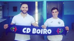 Cristian P�rez y Jonatan Fern�ndez, en las instalaciones de Barra�a