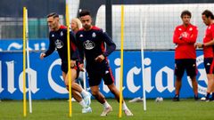 Cristian Herrera, en un entrenamiento