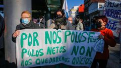 La plataforma reivindic� sus demandas en el acto nacional del BNG en homenaje a Castelao el pasado mes de febrero.