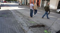 Zona del atropello en la plaza R�o do Tronco