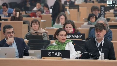 Delegación española en la reunión de la Unesco en Nueva Delhi