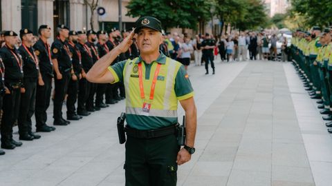 Homenaje de la Guardia Civil a un compaero fallecido en el 2018.