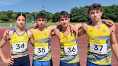 Lorena Saborido, Lucas V�zquez, Eloy V�zquez y Fabian Vidal, en Lugo.