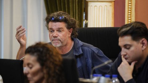 Rafael Mart�nez Cachafeiro, en un pleno del Concello de Ourense.