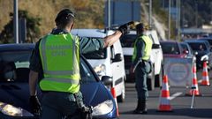 Controles a la altura de El Espinar, en el l�mite entre Segovia y Madrid