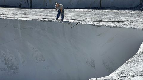Cantera de pizarra verde Campo de Oso (Lugo).