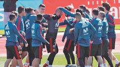 La selecci�n ya est� en D�sseldorf para medirse a Alemania