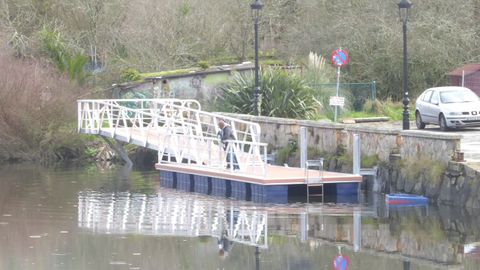 El pantal�n en el Mandeo se instal� el pasado 16 de enero.