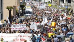 Multitudinaria manifestacin en Palas de Rei contra Altri