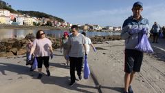 Usuarios de �ntegro limpiaron el pasado mes de mayo la playa de Camelle, entre otras