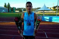 Miguel Otero con su oro y plata lograda en el Gallego absoluto. 