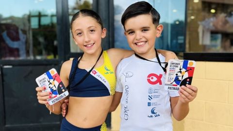 Noa Caama&ntilde;o y Hugo V&aacute;zquez, en el nacional.
