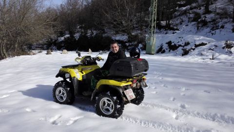 Miguel Men�ndez en la nieve